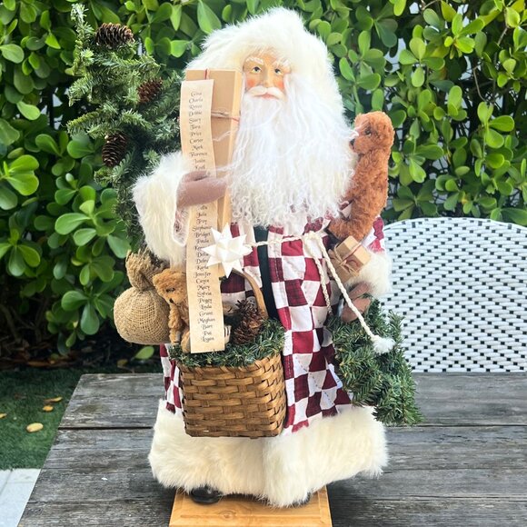 LYNN HANEY "Country Time Memories" Large SANTA #2171 SIGNED 2001 Good List Bear - Picture 1 of 15